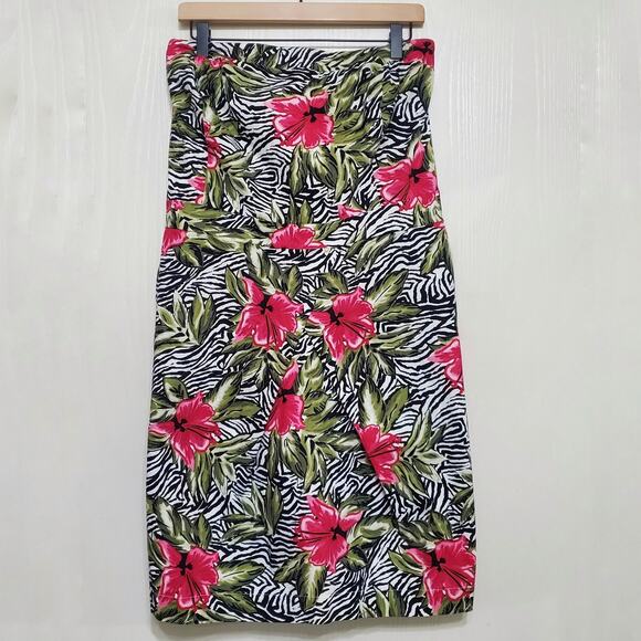 Torrid Strapless Dress Floral Print Animal Print Mini Party Summer Cocktail 26 - Picture 2 of 7